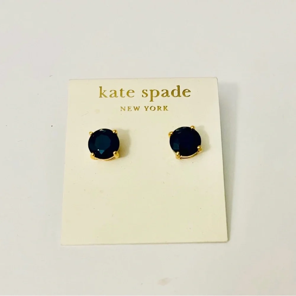 Kate Spade Navy Blue Emperorble Stud Earrings - Picture 1 of 2